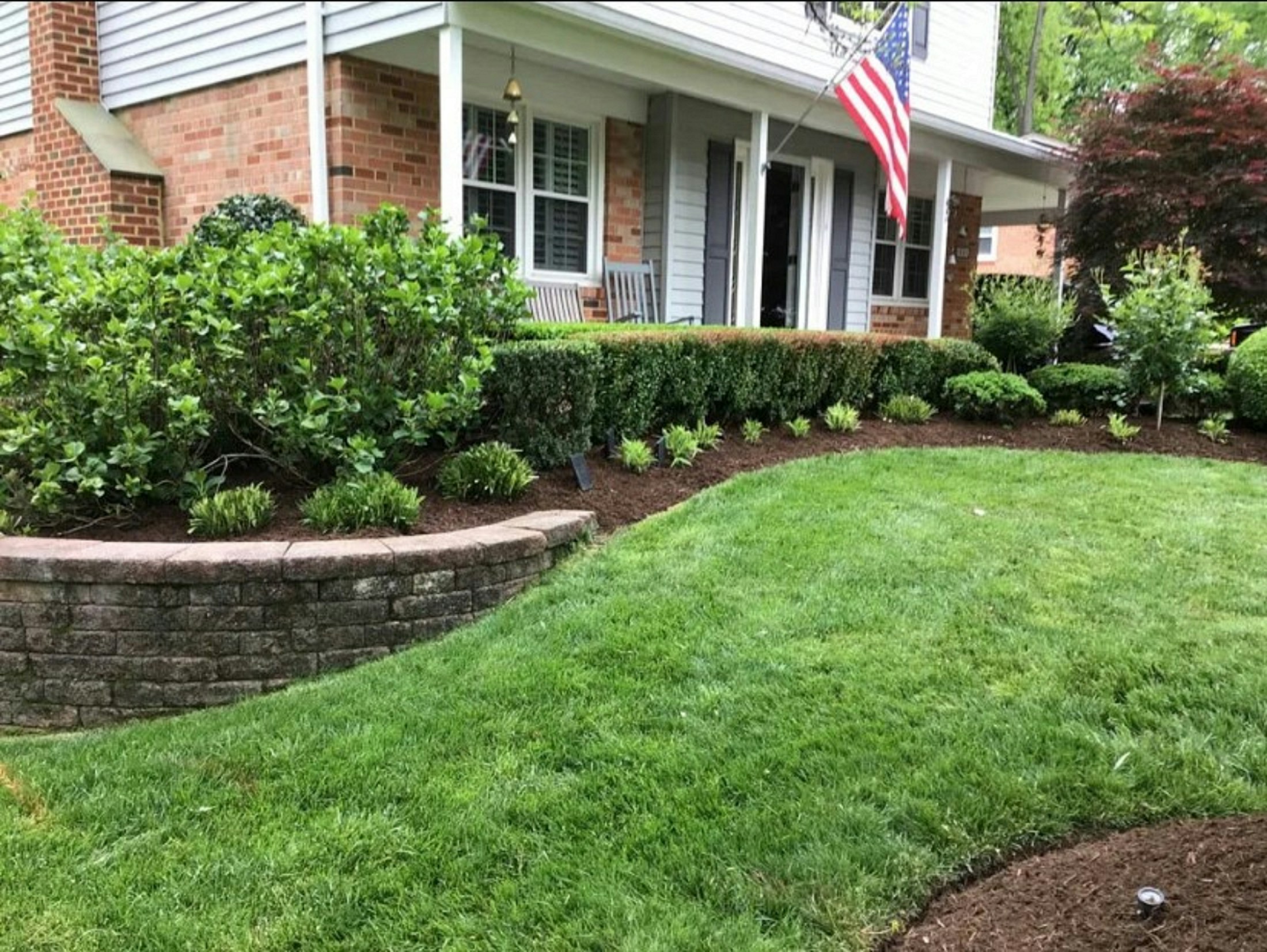 A home and green lawn with room for outdoor living